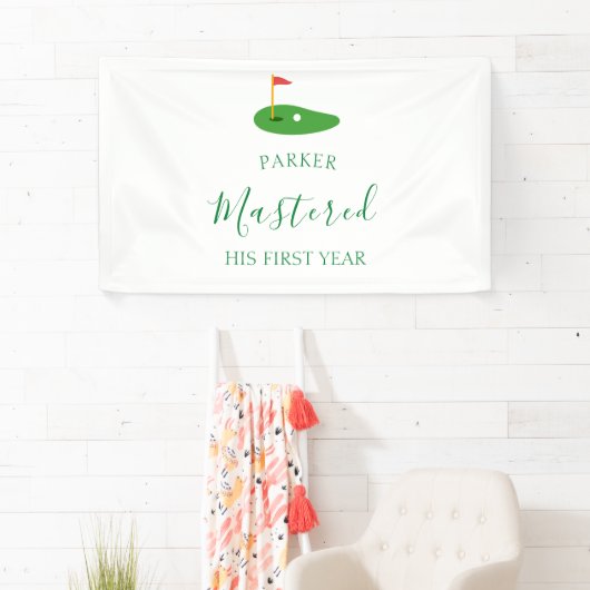 Banderoles Maîtrise Première Année Un Trou En Un Anniversaire (En situation)