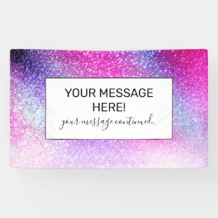 Banderoles Majestic rose violet Nebula Galaxy Parties scintil