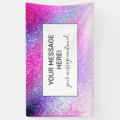 Banderoles Majestic rose violet Nebula Galaxy Parties scintil (Vertical)