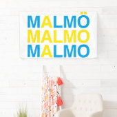 Banderoles MALMO Swedish Flag (En situation)