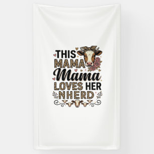 Banderoles Mama Aime Son Troupeau Vintage Cow Maman Conceptio