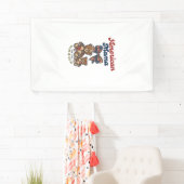 Banderoles Mama Américaine Ours Patriote Patchwork Vector Des (En situation)