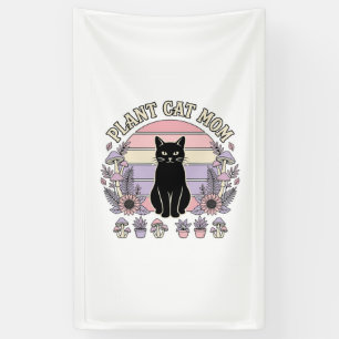 Banderoles Maman Chat Plante Chat Plantes Cottagecore Vintage