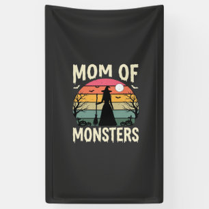 Banderoles Maman Halloween de monstres Sorcière Coucher de so