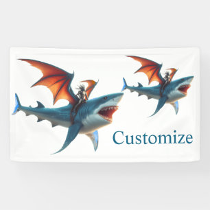 Banderoles Man-Bat équitation Scary Shark Thunder_Cove