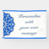 Banderoles Mandala en bleu (Horizontal)
