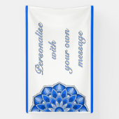 Banderoles Mandala en bleu (Verticale)
