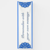 Banderoles Mandala en bleu (Vertical)