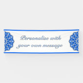 Banderoles Mandala en bleu (Horizontal)