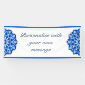 Banderoles Mandala en bleu (Horizontal)
