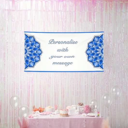 Banderoles Mandala en bleu (Fête)