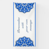 Banderoles Mandala en bleu (Verticale)