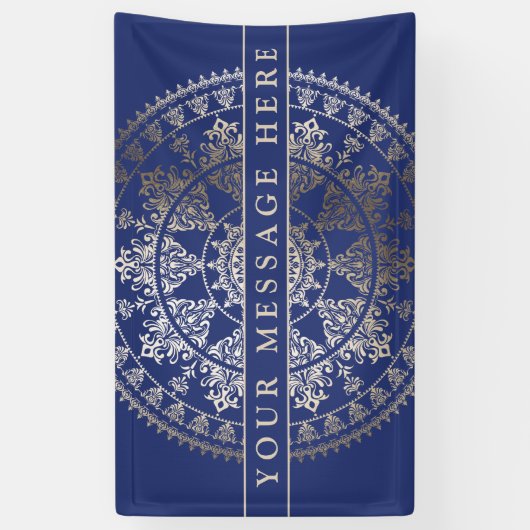 Banderoles Mandala fait sur commande de feuille d'or de (Vertical)