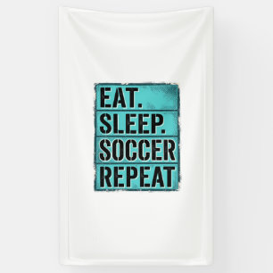 Banderoles Manger Dormir Football Répéter Chemise Vintage Typ