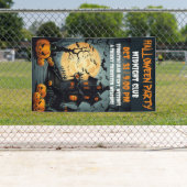 Banderoles Mansion gothique éffrayante maison hantée Hallowee (En situation)