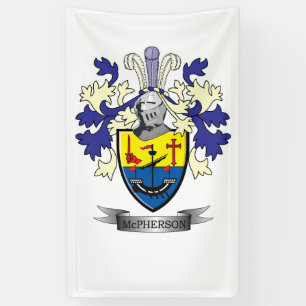 Banderoles Manteau de crête de famille de McPherson des bras