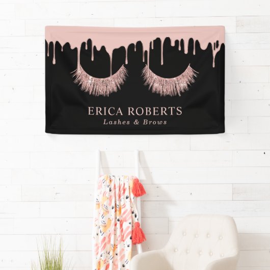 Banderoles Maquillage Artiste Rose Gold Lashes (En situation)