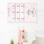 Banderoles Marble Abstract Pink Wedding Script Black Menu (Insitu)