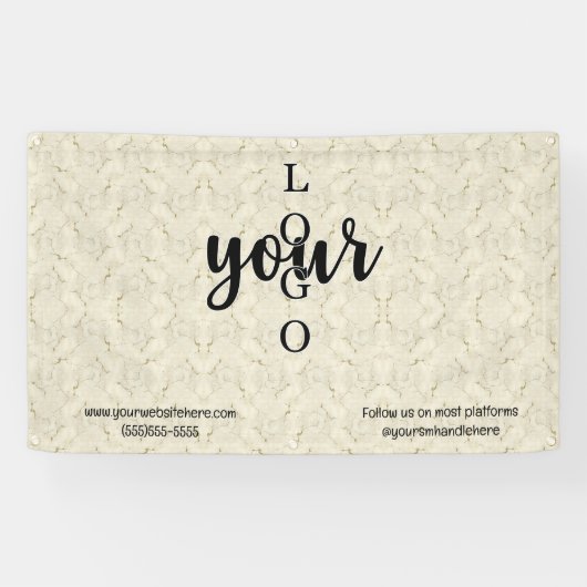 Banderoles Marble Company Logo Convention Market (Horizontal)