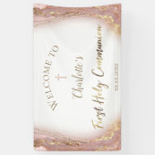 Banderoles marbre fluide | Première communion (Vertical)