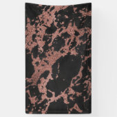Banderoles Marbre noir rose or parties scintillant texture im (Vertical)