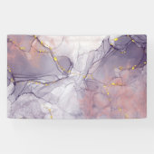Banderoles Marbre violet et or (Horizontal)