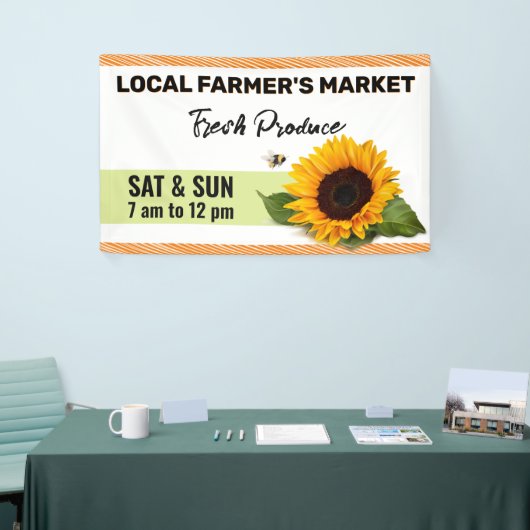 Banderoles Marché de producteurs de tournesol (Salon professionnel)