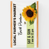 Banderoles Marché de producteurs de tournesol (Vertical)