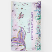 Banderoles Marche de sirène sous la mer Anniversaire de fête (Vertical)