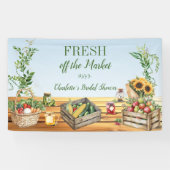 Banderoles Marché des Fermiers, Frais du Marché Enterrement d (Horizontal)