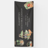 Banderoles Marché des fermiers végétaux d'aquarelles (Vertical)