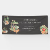 Banderoles Marché des fermiers végétaux d'aquarelles (Horizontal)