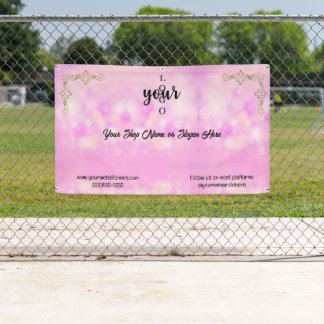 Banderoles Marché du logo de la société Pink and Gold