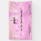 Banderoles Marché du logo de la société Pink and Gold (Vertical)