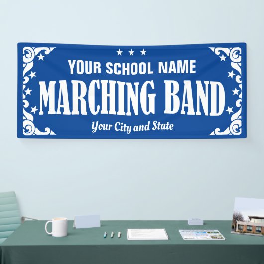 Banderoles Marching Band Parade Swirls Étoiles n'importe quel (Salon professionnel)