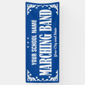 Banderoles Marching Band Parade Swirls Étoiles n'importe quel (Vertical)