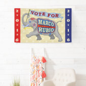 Banderoles Marco Rubio Président Eléphant Républicain 2016 (En situation)