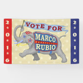 Banderoles Marco Rubio Président Eléphant Républicain 2016 (Horizontal)