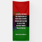 Banderoles Marcus Garvey TREE SANS RACINE Histoire noire (Vertical)