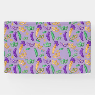 Banderoles Mardi Gras coloré à motifs