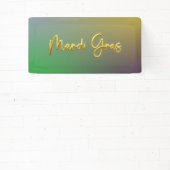 Banderoles Mardi Gras Jaune, Violet, Vert (Insitu)