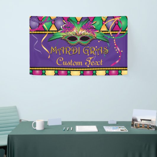 Banderoles Mardi gras, partie faite sur commande (Salon professionnel)