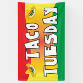 Banderoles Mardi Taco aux couleurs vives (Vertical)