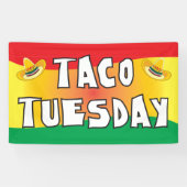 Banderoles Mardi Taco aux couleurs vives (Horizontal)