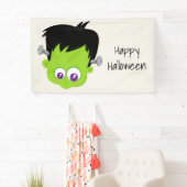 Banderoles Mare Green Frankenstein Monster face Halloween (En situation)