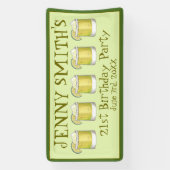 Banderoles Margarita Cocktail 21e Anniversaire Bachelorette (Verticale)