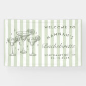 Banderoles Margaritas modernes rétro et Bach strié de mariage (Horizontal)