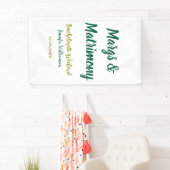 Banderoles Margs and matrimony add name date bachelorette par (En situation)