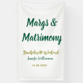 Banderoles Margs and matrimony add name date bachelorette par (Vertical)