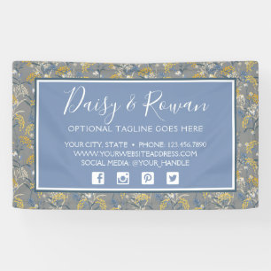 Banderoles Marguerite Fleur des Champs & Baies de Rowan Jaune